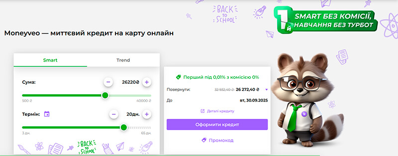 Манивео (Moneyveo) — заявка на кредит на официальном сайте moneyveo.ua