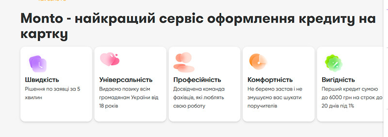 Monto — онлайн микрозайм до 15000 грн